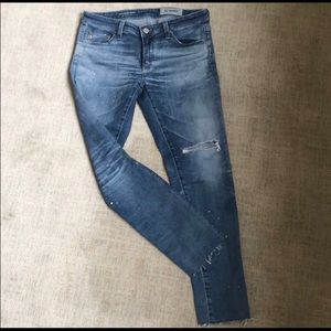 AG paint splatter legging jean